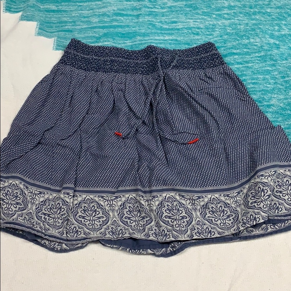 Blue and white skirt